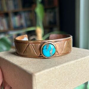 Copper and Turquoise Cuff Bracelet